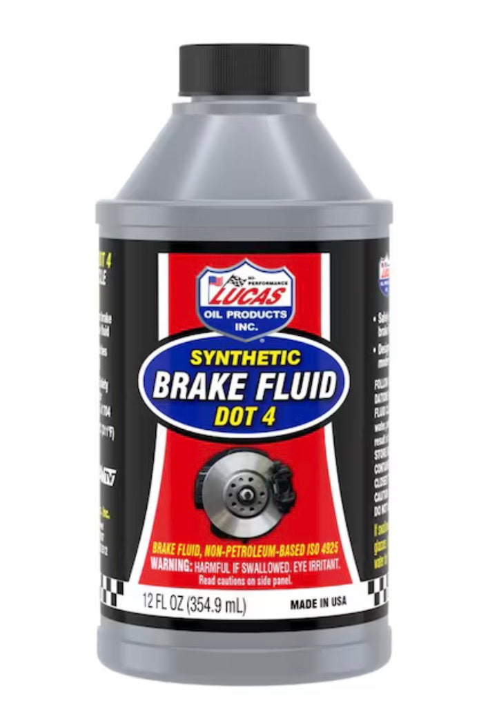 Lucas DOT4 Synthetic Brake Fluid - 1qt Bottle, Pack of 6
