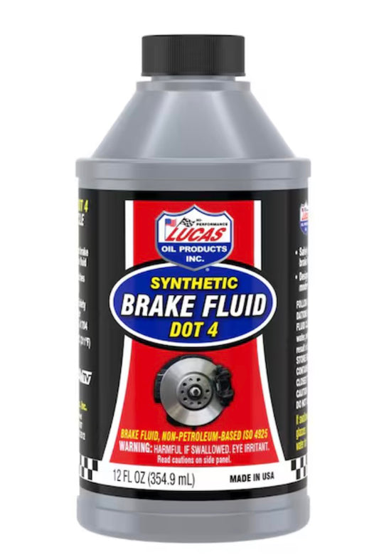 Lucas DOT4 Synthetic Brake Fluid - 1qt Bottle, Pack of 6