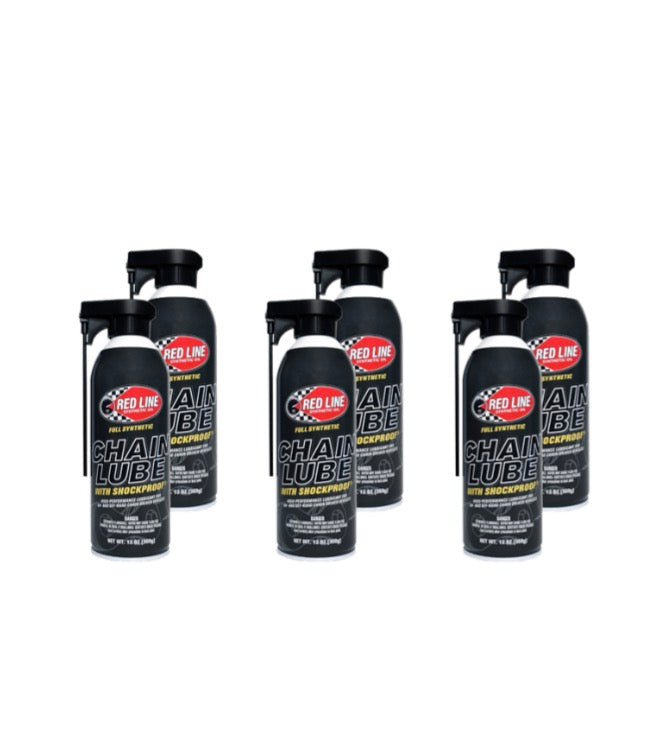 Redline Synthetic Chain Lube - 13oz Aerosol Can, Pack of 6
