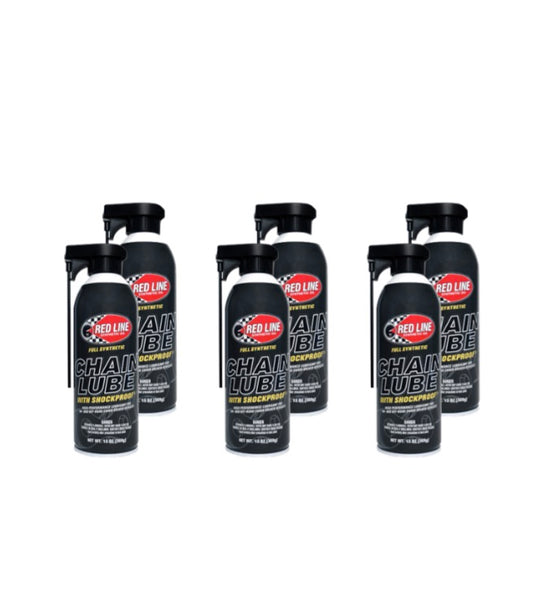 Redline Synthetic Chain Lube - 13oz Aerosol Can, Pack of 6